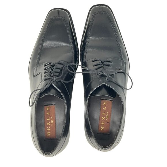 MEZLAN Hundley II 12801 Mens Black Leather Apron Toe Oxford Size 9M main image 4